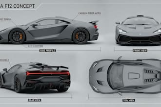model realistic automotive 3d cars for games and 3d printing