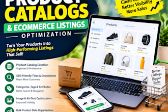 create product catalogs and optimize ecommerce listings