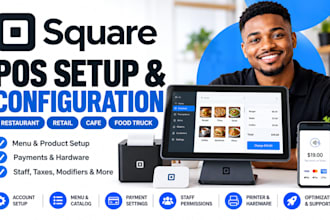 setup and configure square pos for restaurant