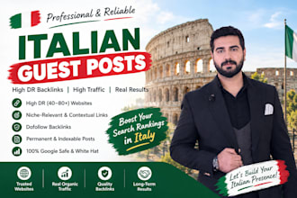 provide italian guest posts with high DR dofollow backlinks