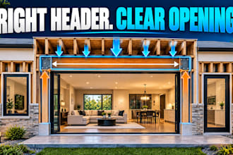 calculate headers for new door window and patio openings