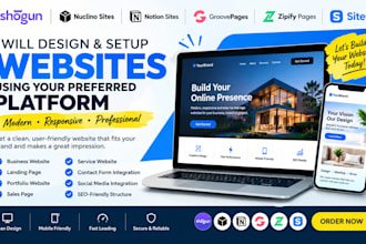 setup shogun nuclino sites notion sites groovepages zipify pages sitey websites
