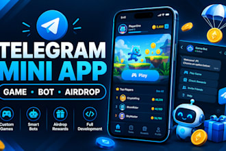 develop custom telegram games, mini apps and airdrop bots