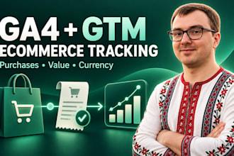 set up ga4 ecommerce purchase tracking with GTM
