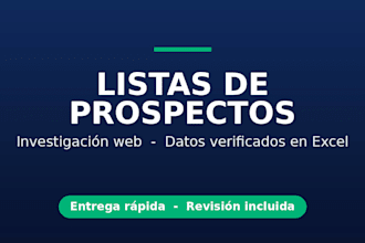 recopilar una lista de empresas o contactos con los datos que necesites