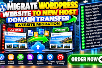 migrate wordpress website to new host domain transfer website migration