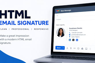 design and code a responsive html email template tested in outlook and gmail