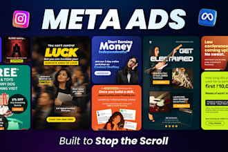 design high converting static ads and meta ad creatives