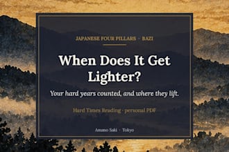 write a bazi reading for hard times and show when it gets lighter