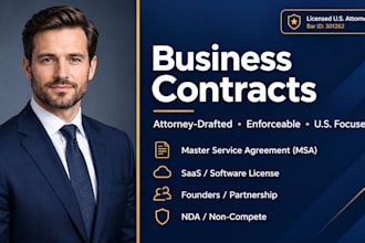 draft a master service agreement and custom business contract