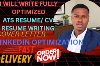 write a professional ats resume, CV, and executive resume