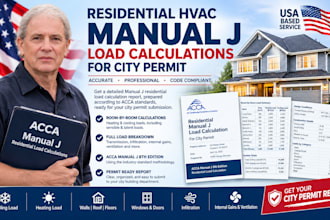 do residential hvac manual j load calculations for city permit