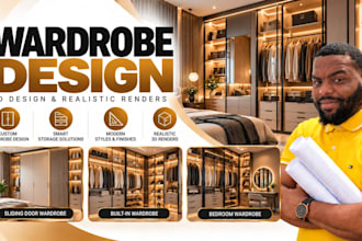design your custom wardrobe with realistic 3d rendering