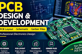 design pcb, pcb layout, schematic and gerber files