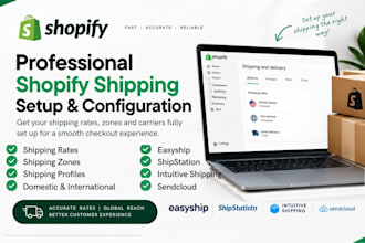 setup shopify shipping rate easyship shipstation intuitive shipping sencloud