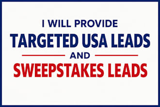 give premium fresh sweeps leads, USA leads, targeted lead