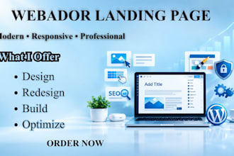 design and redesign webador landing page and business website