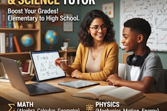 be your math, science and physics tutor