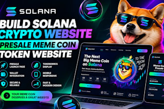 build solana crypto website presale meme coin token website