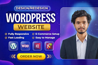 design redesign wordpress website, full stack growth partner