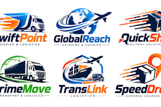 design a professional delivery, logistics, shipping, transportation courier logo
