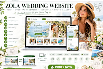 zola rsvp online digital guest managament schedule photo gallery wedding website