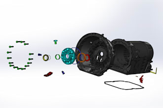 design custom gearbox and mechanical cad with cnc tech pack and animation