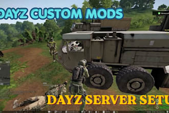 setup custom dayz server with mods scripts weapons clothing map loot system gear