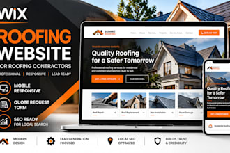 build a wix roofing website for roofing contractors and roofers