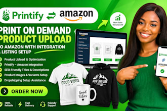 printify amazon product upload pod integration listing setup dropshipping
