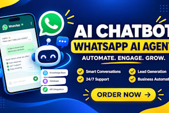 build a custom ai chatbot, whatsapp ai agent, and automation