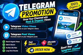promote your telegram video and post to increase views