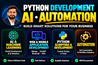 be your python developer for ai, ml, nlp and computer vision projects