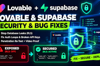 fix bugs, audit supabase rls security, and vormac your lovable ai app