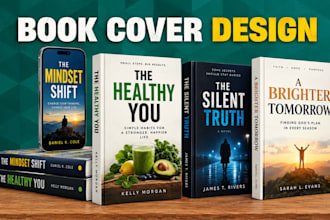 do poetry book cover design, self help ebook cover,  romance, fantasy kdp cover