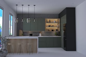 create living and dinning room interior