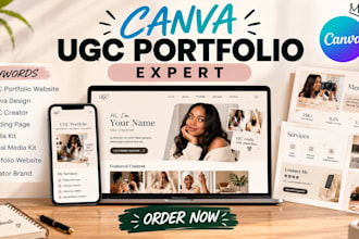 design a ugc portfolio website in canva