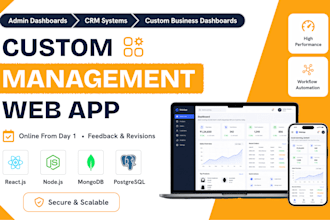 develop a responsive admin dashboard and CRM system