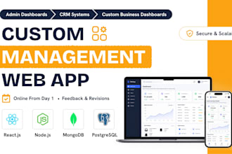develop a custom admin dashboard web application