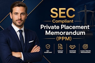 draft a compliant private placement memorandum ppm as a US attorney