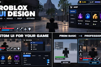 design a professional roblox UI, hud or menu