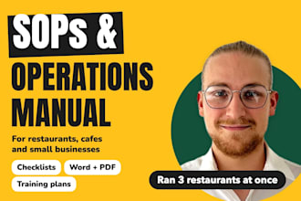 write sops and an operations manual for your restaurant or business