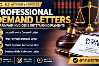 draft a final payment demand letter for overdue invoices as US attorney