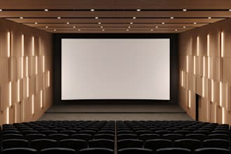 design a luxury home theater, private cinema and media room