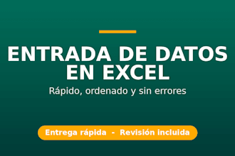 hacer tu entrada de datos en excel rápido y sin errores