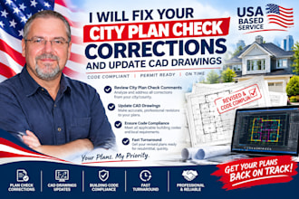 fix your city plan check corrections and update cad drawings