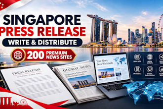 write and distribute singapore press release to top 200 premium new sites