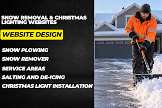 wix snow removal website, snow plowing ice removal, christmas lighting website