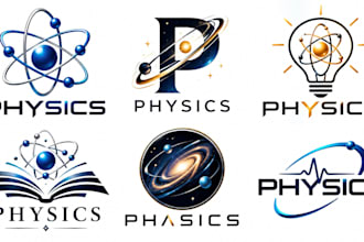 design a professional, science, laboratory, research, technology, physics logo