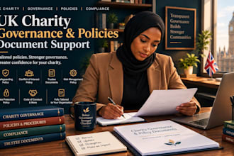 prepare UK charity governance, policies compliance documents